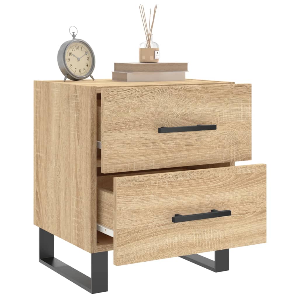 Nachttische 2 Stk. Sonoma-Eiche 40x35x47,5 cm Holzwerkstoff