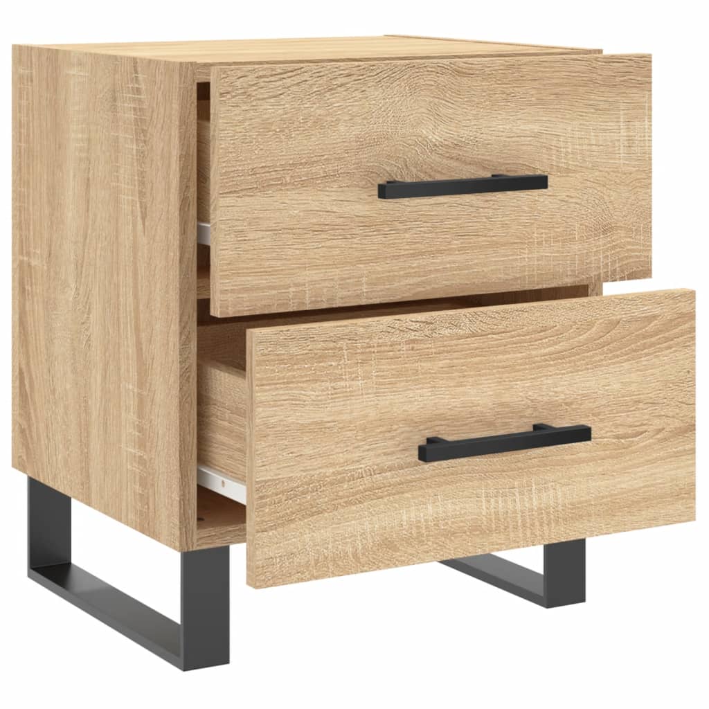 Nachttische 2 Stk. Sonoma-Eiche 40x35x47,5 cm Holzwerkstoff