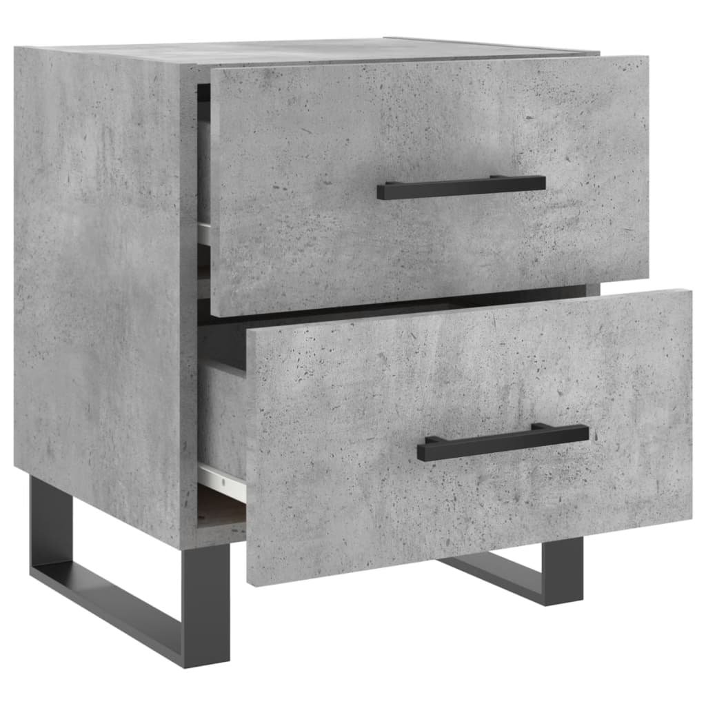 Nachttische 2 Stk. Betongrau 40x35x47,5 cm Holzwerkstoff