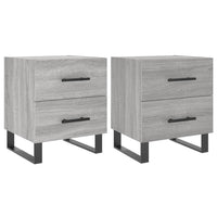 Thumbnail for Nachttische 2 Stk. Grau Sonoma 40x35x47,5 cm Holzwerkstoff