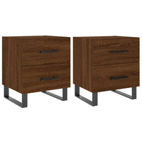 Thumbnail for Nachttische 2Stk. Braun Eichen-Optik 40x35x47,5cm Holzwerkstoff