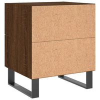 Thumbnail for Nachttische 2Stk. Braun Eichen-Optik 40x35x47,5cm Holzwerkstoff
