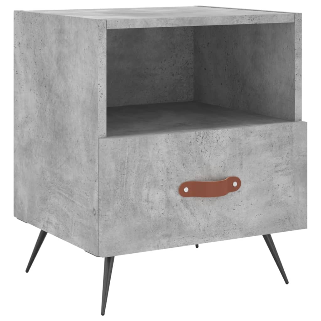Nachttisch Betongrau 40x35x47,5 cm Holzwerkstoff