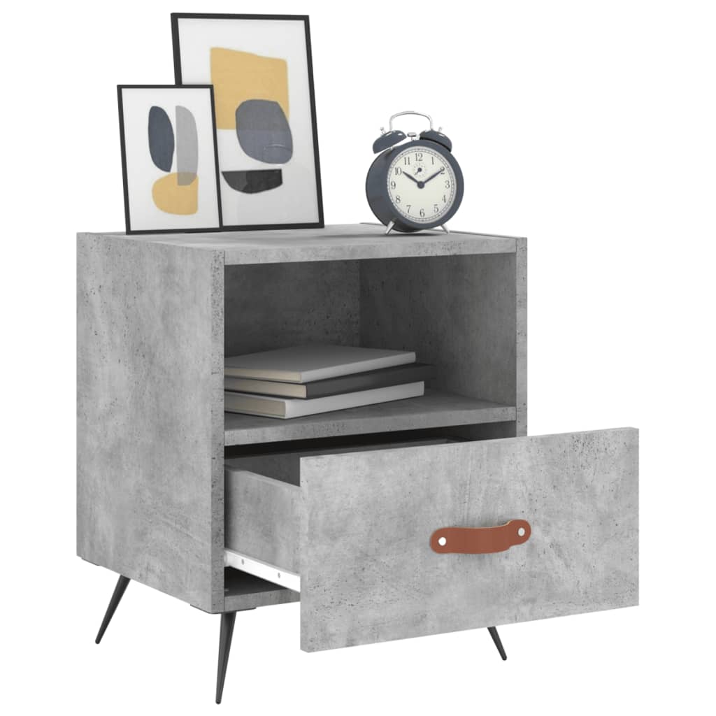 Nachttisch Betongrau 40x35x47,5 cm Holzwerkstoff