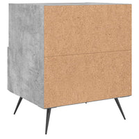 Thumbnail for Nachttische 2 Stk. Betongrau 40x35x47,5 cm Holzwerkstoff