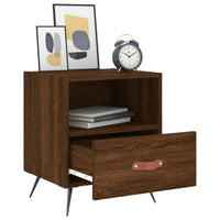 Thumbnail for Nachttische 2Stk. Braun Eichen-Optik 40x35x47,5cm Holzwerkstoff