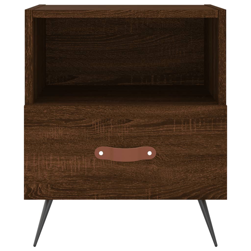 Nachttische 2Stk. Braun Eichen-Optik 40x35x47,5cm Holzwerkstoff
