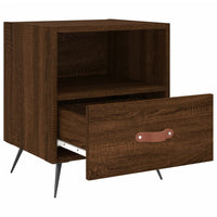 Thumbnail for Nachttische 2Stk. Braun Eichen-Optik 40x35x47,5cm Holzwerkstoff