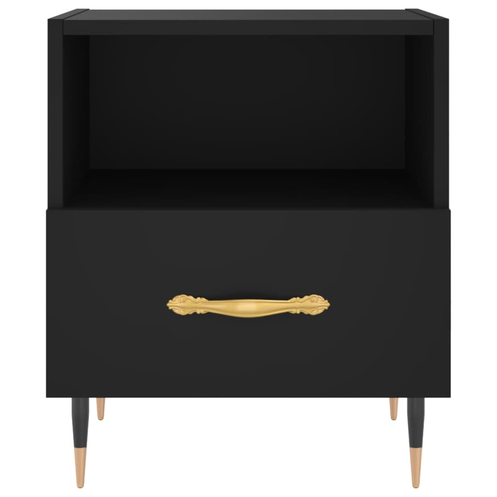 Nachttische 2 Stk. Schwarz 40x35x47,5 cm Holzwerkstoff