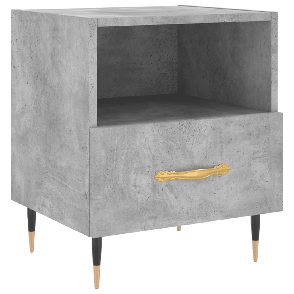 Nachttisch Betongrau 40x35x47,5 cm Holzwerkstoff