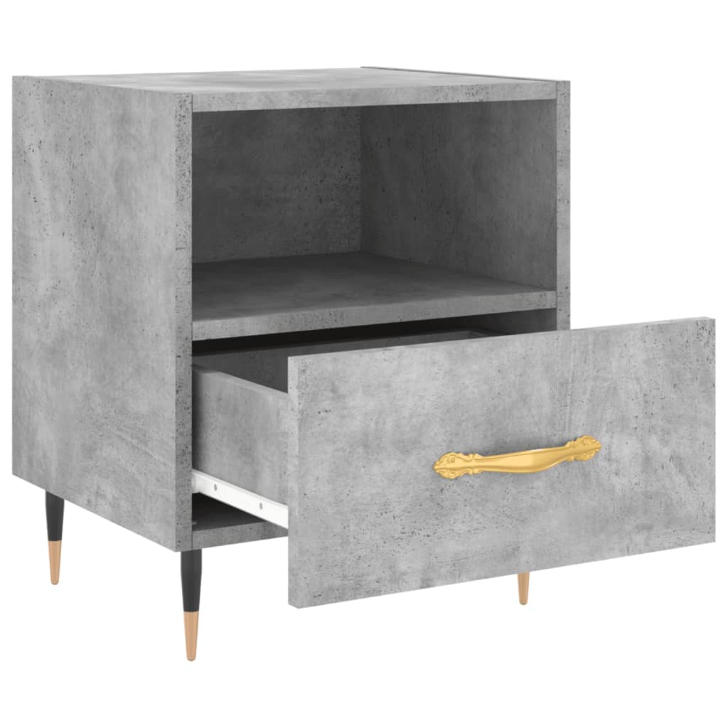 Nachttisch Betongrau 40x35x47,5 cm Holzwerkstoff