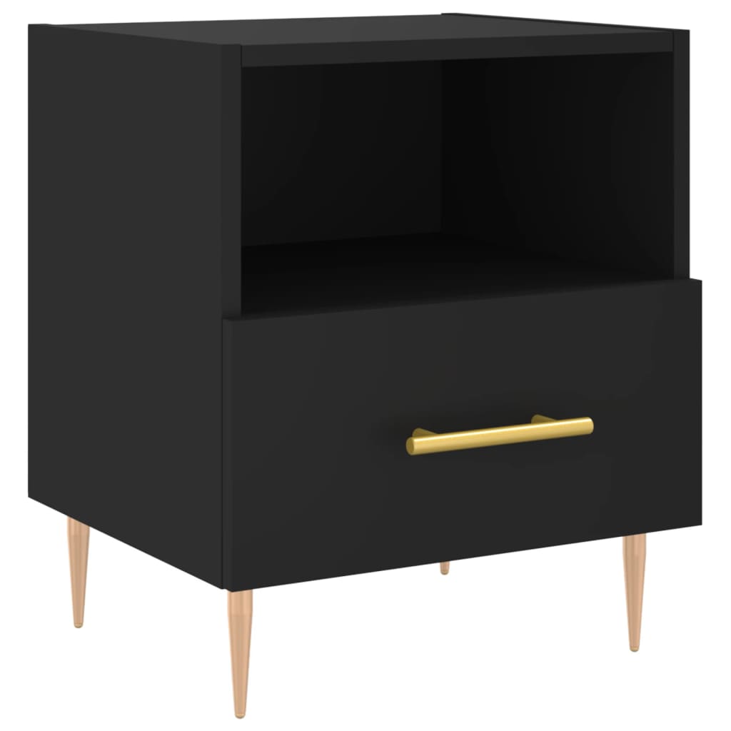 Nachttisch Schwarz 40x35x47,5 cm Holzwerkstoff