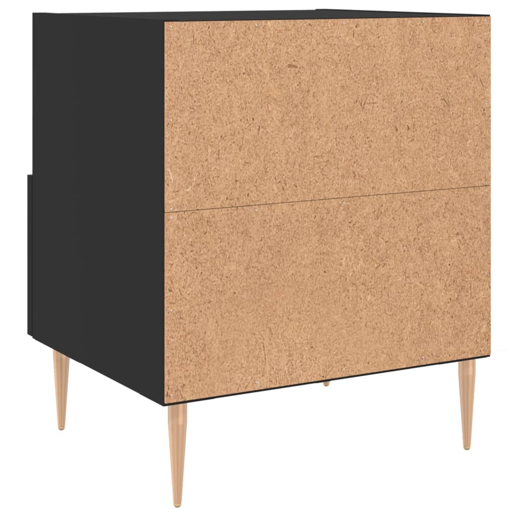 Nachttisch Schwarz 40x35x47,5 cm Holzwerkstoff