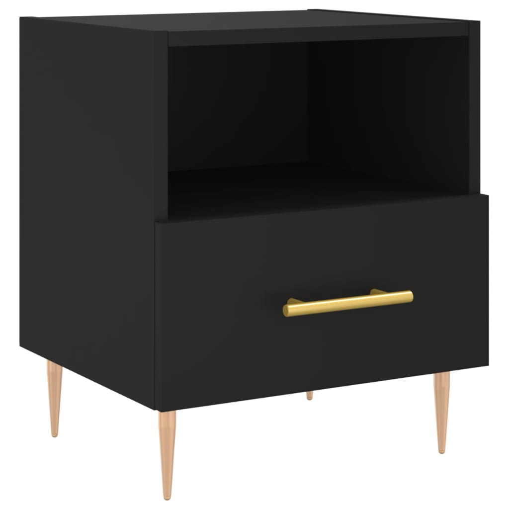 Nachttische 2 Stk. Schwarz 40x35x47,5 cm Holzwerkstoff