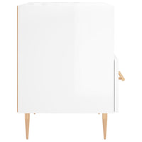 Thumbnail for Nachttische 2 Stk. Hochglanz-Weiß 40x35x47,5 cm Holzwerkstoff