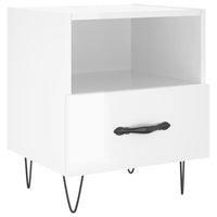 Thumbnail for Nachttisch Hochglanz-Weiß 40x35x47,5 cm Holzwerkstoff