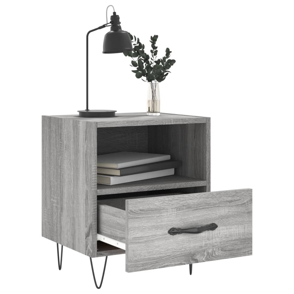 Nachttisch Grau Sonoma 40x35x47,5 cm Holzwerkstoff
