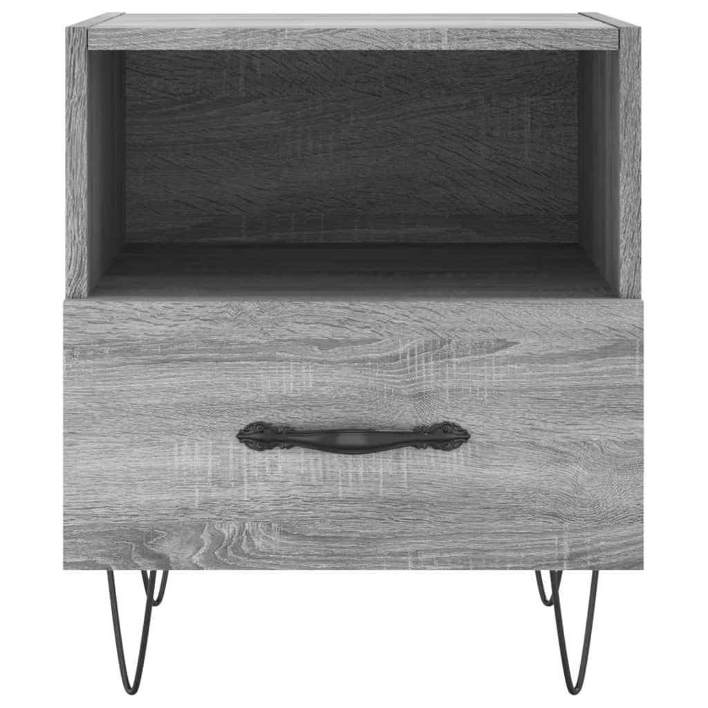 Nachttische 2 Stk. Grau Sonoma 40x35x47,5 cm Holzwerkstoff