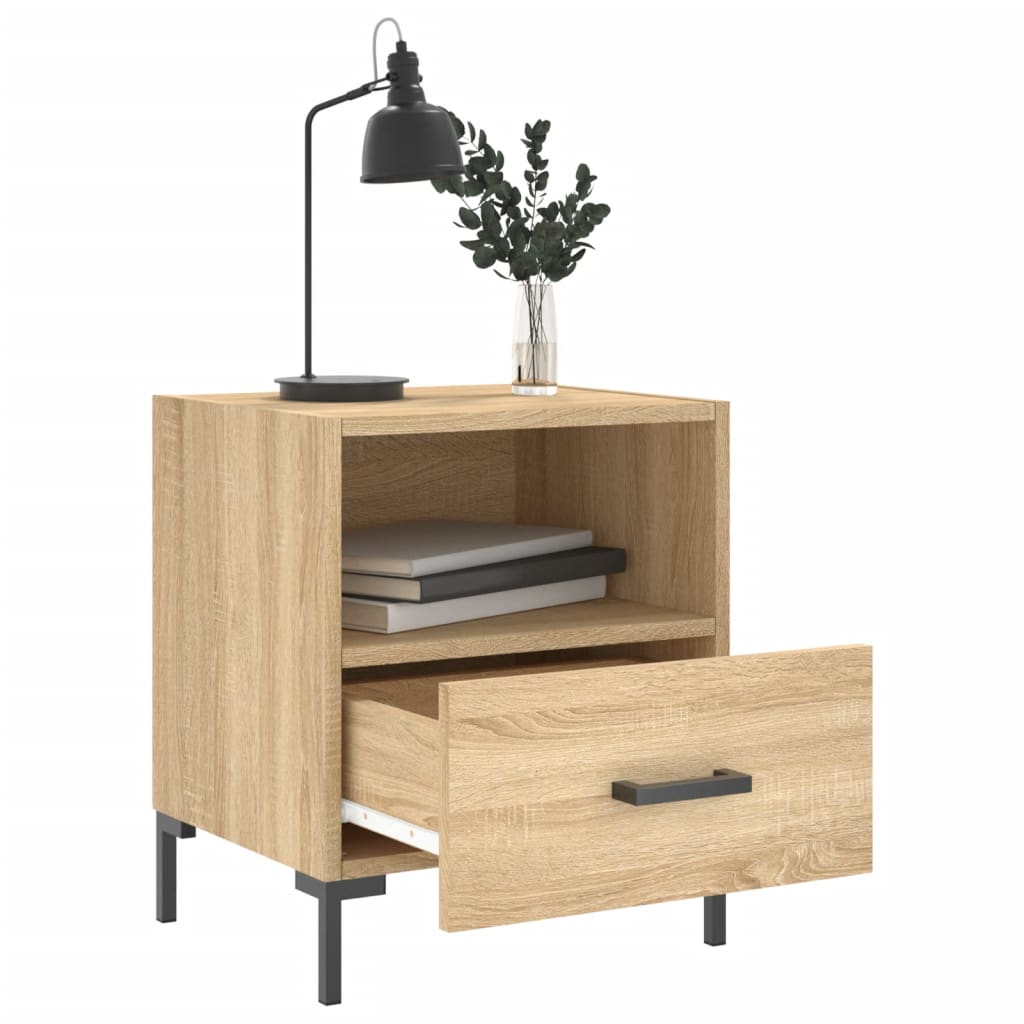 Nachttische 2 Stk. Sonoma-Eiche 40x35x47,5 cm Holzwerkstoff
