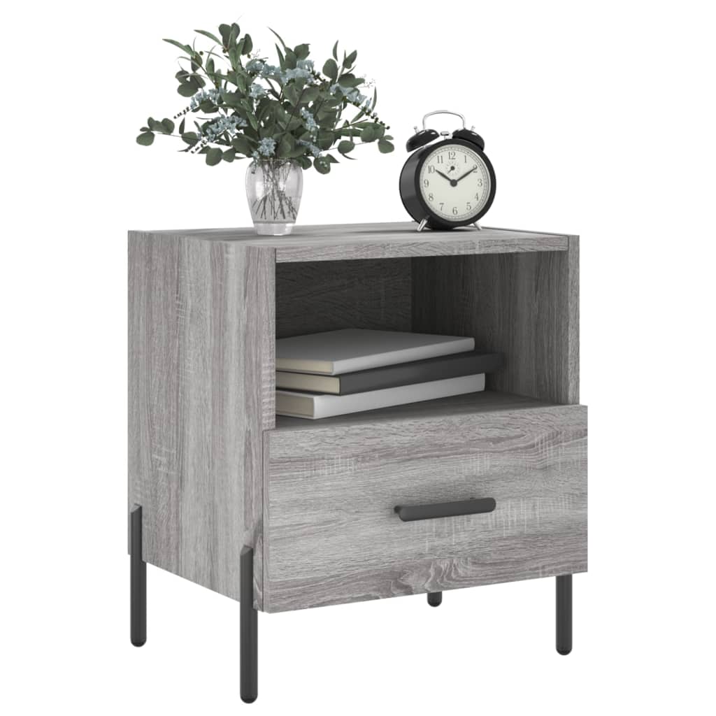 Nachttisch Grau Sonoma 40x35x47,5 cm Holzwerkstoff