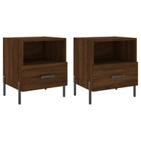 Thumbnail for Nachttische 2Stk. Braun Eichen-Optik 40x35x47,5cm Holzwerkstoff