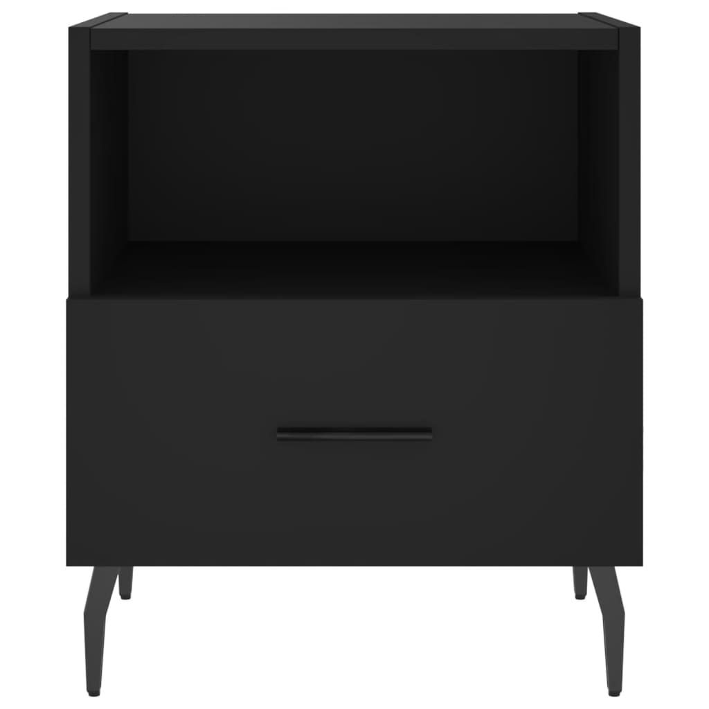 Nachttisch Schwarz 40x35x47,5 cm Holzwerkstoff