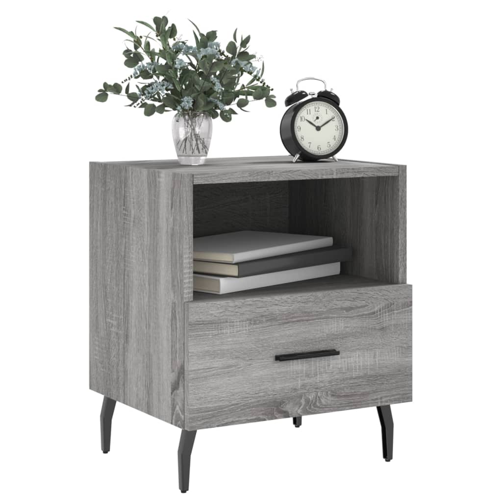 Nachttisch Betongrau 40x35x47,5 cm Holzwerkstoff