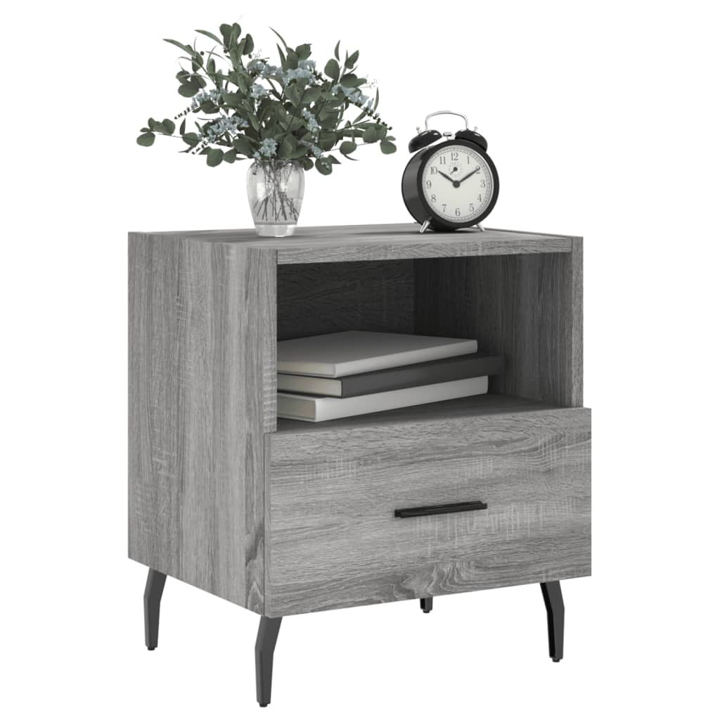 Nachttisch Grau Sonoma 40x35x47,5 cm Holzwerkstoff