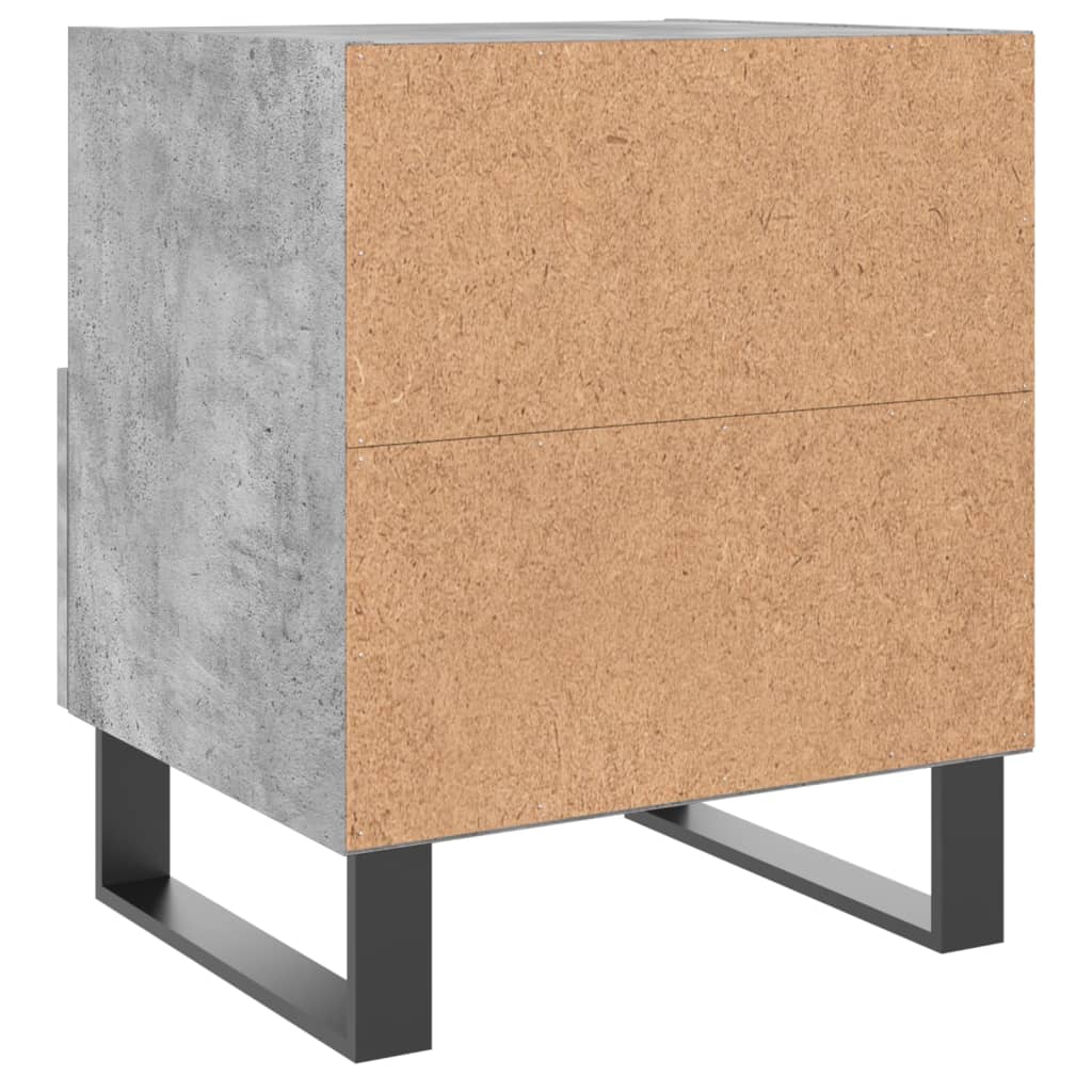 Nachttische 2 Stk. Betongrau 40x35x47,5 cm Holzwerkstoff