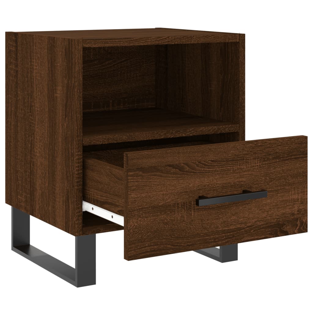 Nachttische 2Stk. Braun Eichen-Optik 40x35x47,5cm Holzwerkstoff