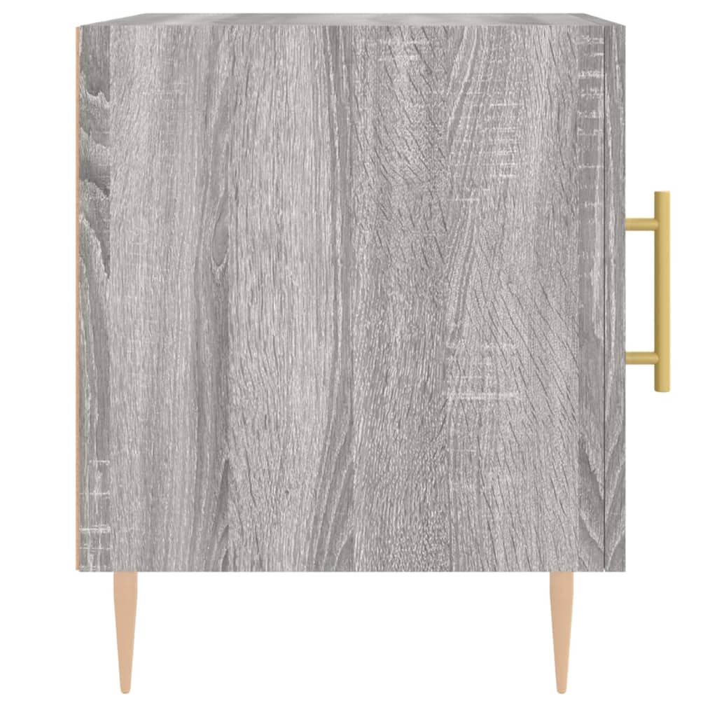 Nachttische 2 Stk. Grau Sonoma 40x40x50 cm Holzwerkstoff