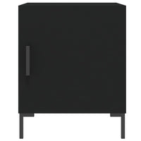Thumbnail for Nachttisch Schwarz 40x40x50 cm Holzwerkstoff
