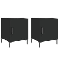 Thumbnail for Nachttische 2 Stk. Schwarz 40x40x50 cm Holzwerkstoff