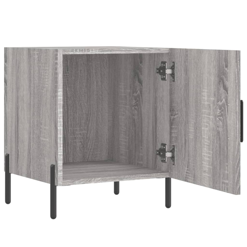 Nachttische 2 Stk. Grau Sonoma 40x40x50 cm Holzwerkstoff