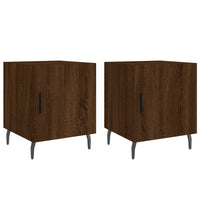 Thumbnail for Nachttische 2 Stk. Braun Eichen-Optik 40x40x50 cm Holzwerkstoff