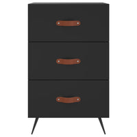 Thumbnail for Nachttisch Schwarz 40x40x66 cm Holzwerkstoff