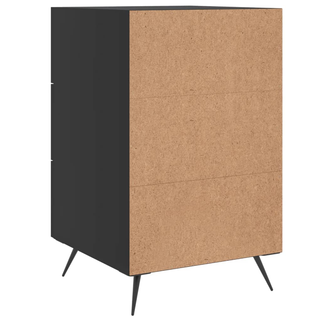 Nachttisch Schwarz 40x40x66 cm Holzwerkstoff
