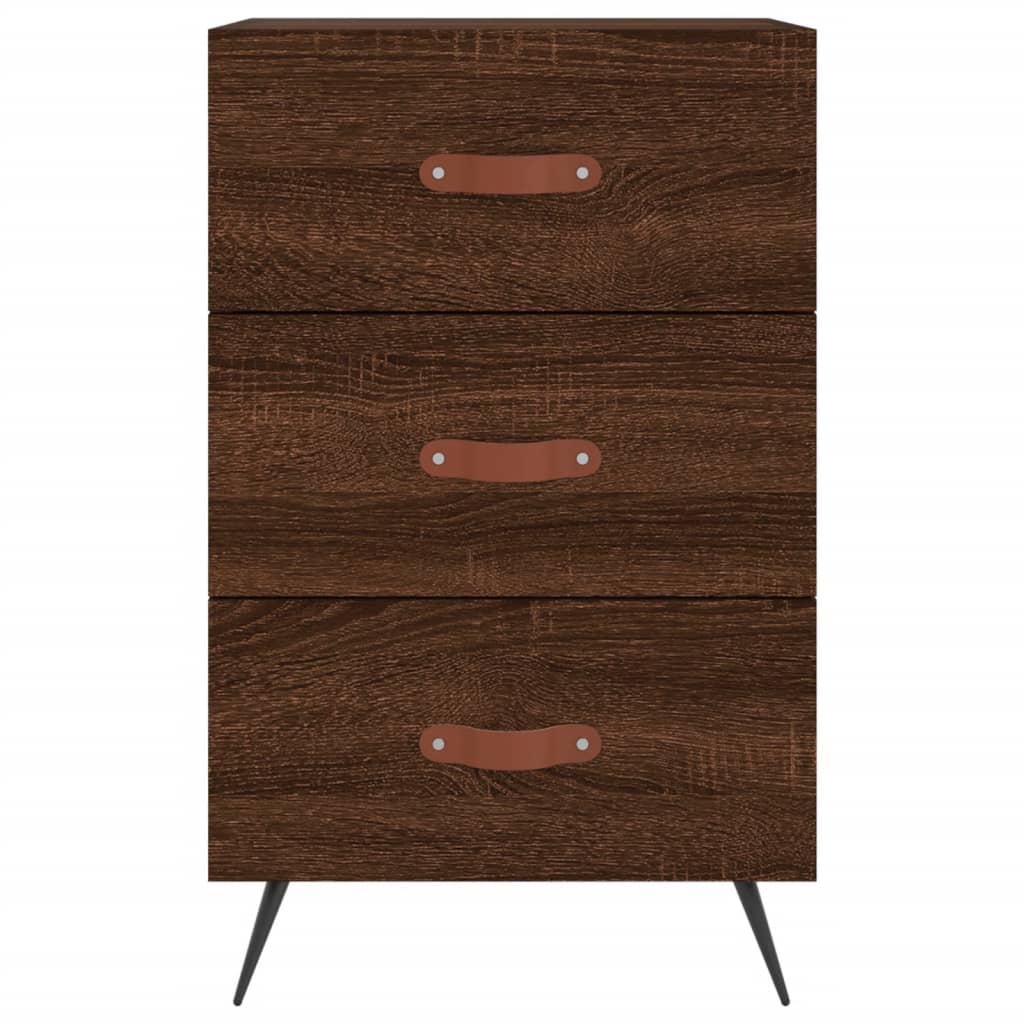 Nachttisch Braun Eichen-Optik 40x40x66 cm Holzwerkstoff