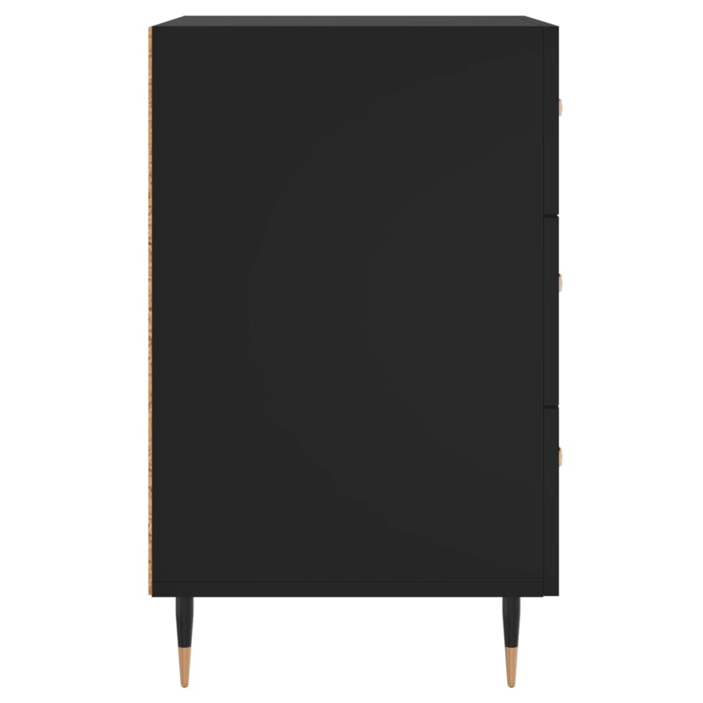 Nachttisch Schwarz 40x40x66 cm Holzwerkstoff