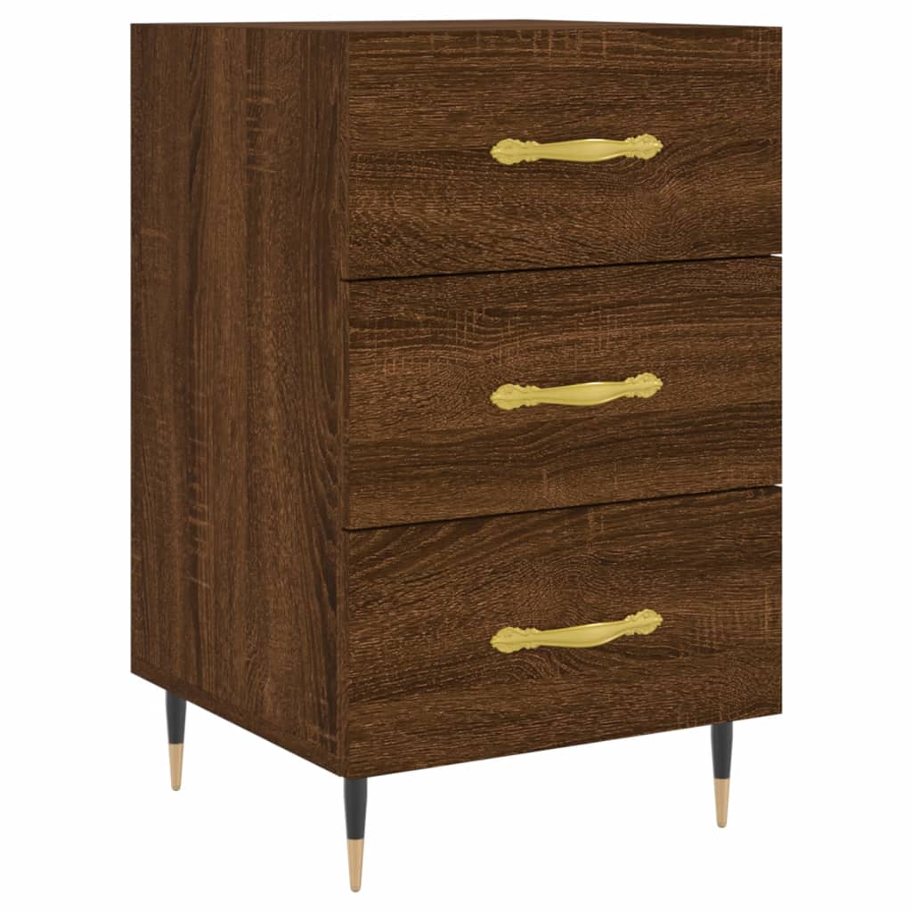Nachttisch Braun Eichen-Optik 40x40x66 cm Holzwerkstoff