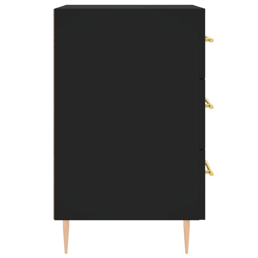 Nachttisch Schwarz 40x40x66 cm Holzwerkstoff
