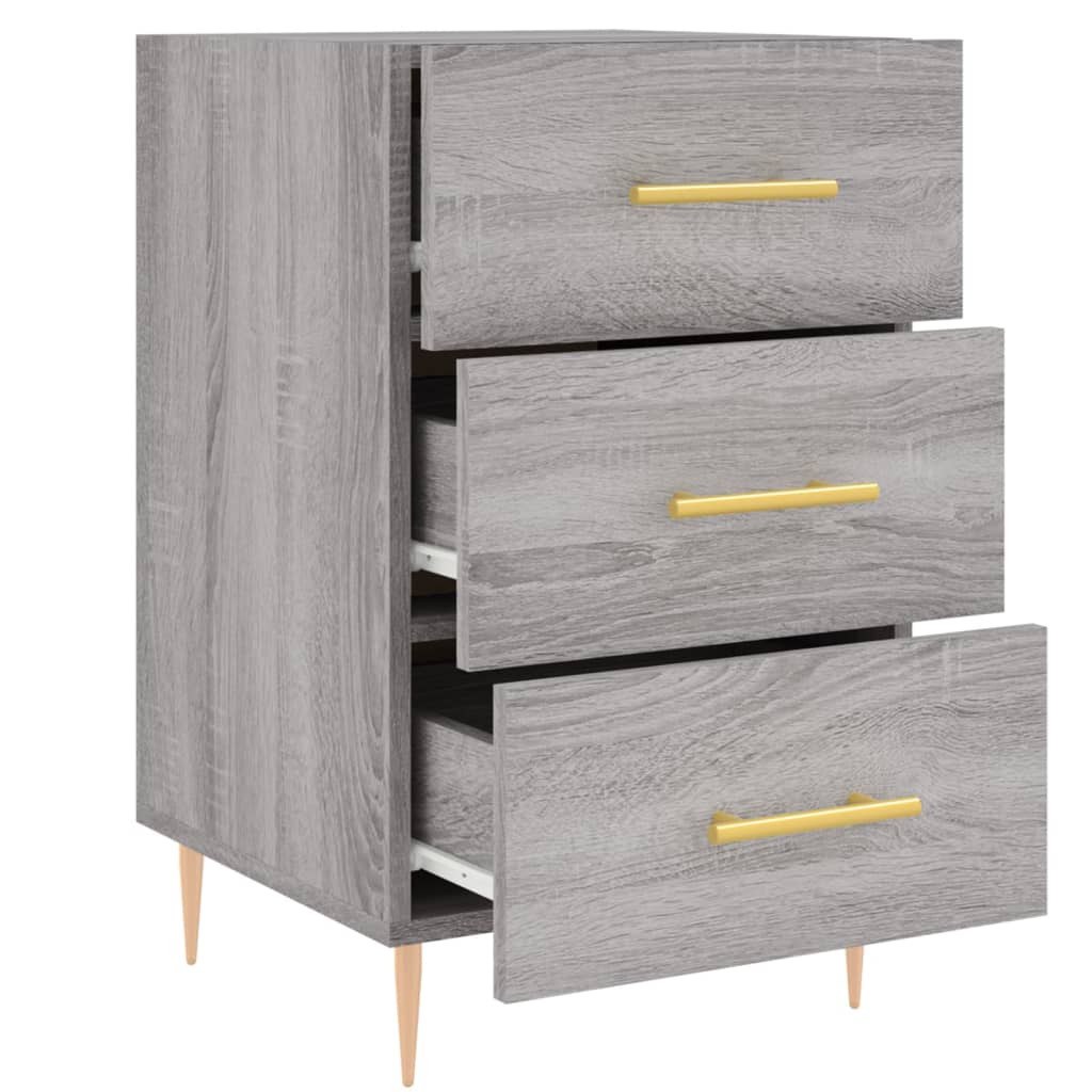 Nachttisch Grau Sonoma 40x40x66 cm Holzwerkstoff