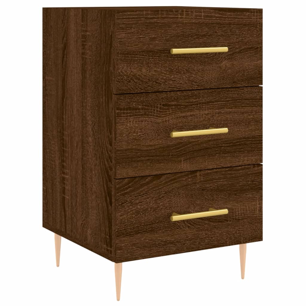 Nachttisch Braun Eichen-Optik 40x40x66 cm Holzwerkstoff