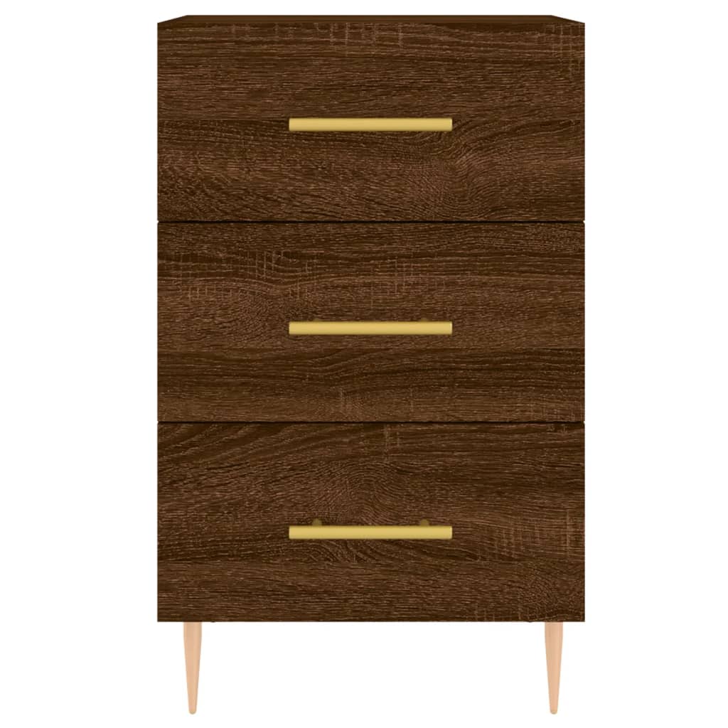 Nachttisch Braun Eichen-Optik 40x40x66 cm Holzwerkstoff