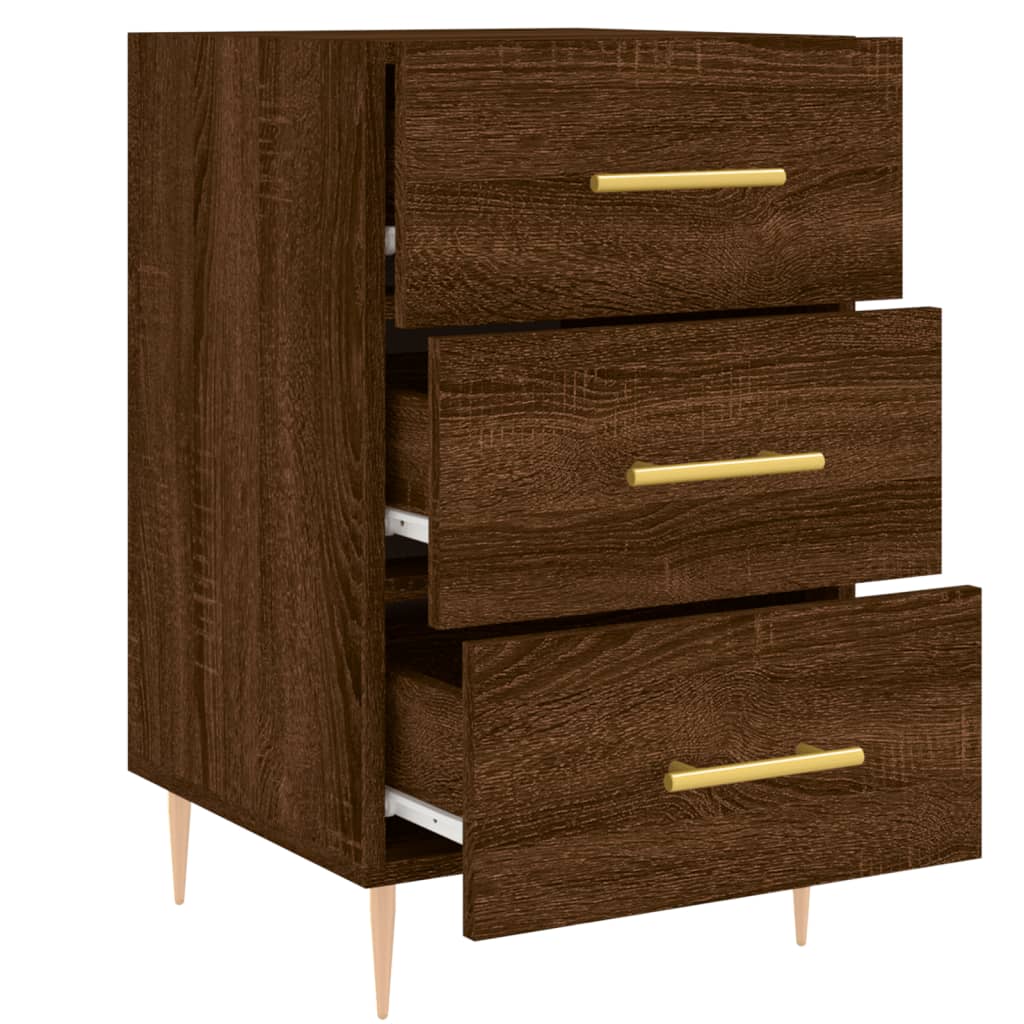 Nachttisch Braun Eichen-Optik 40x40x66 cm Holzwerkstoff