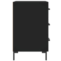 Thumbnail for Nachttisch Schwarz 40x40x66 cm Holzwerkstoff