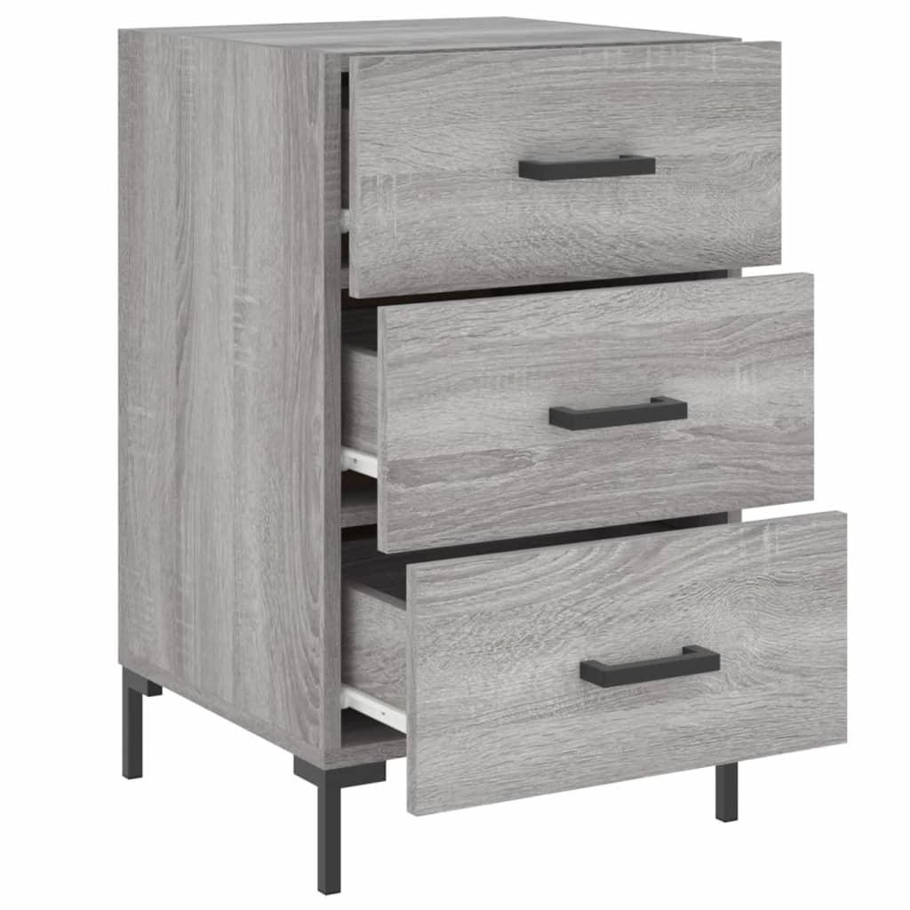 Nachttisch Grau Sonoma 40x40x66 cm Holzwerkstoff