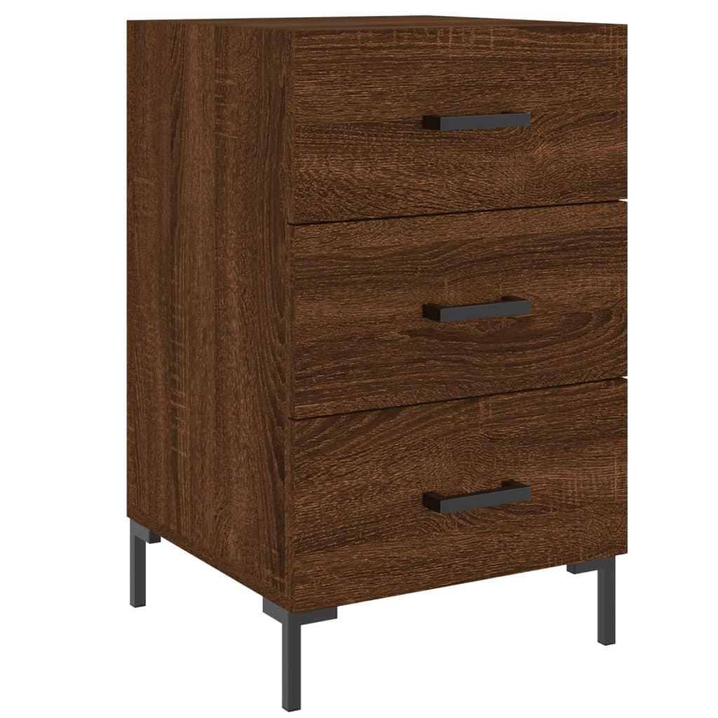 Nachttisch Braun Eichen-Optik 40x40x66 cm Holzwerkstoff