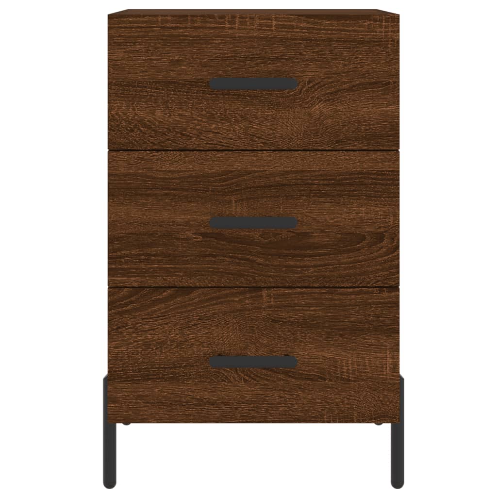Nachttisch Braun Eichen-Optik 40x40x66 cm Holzwerkstoff