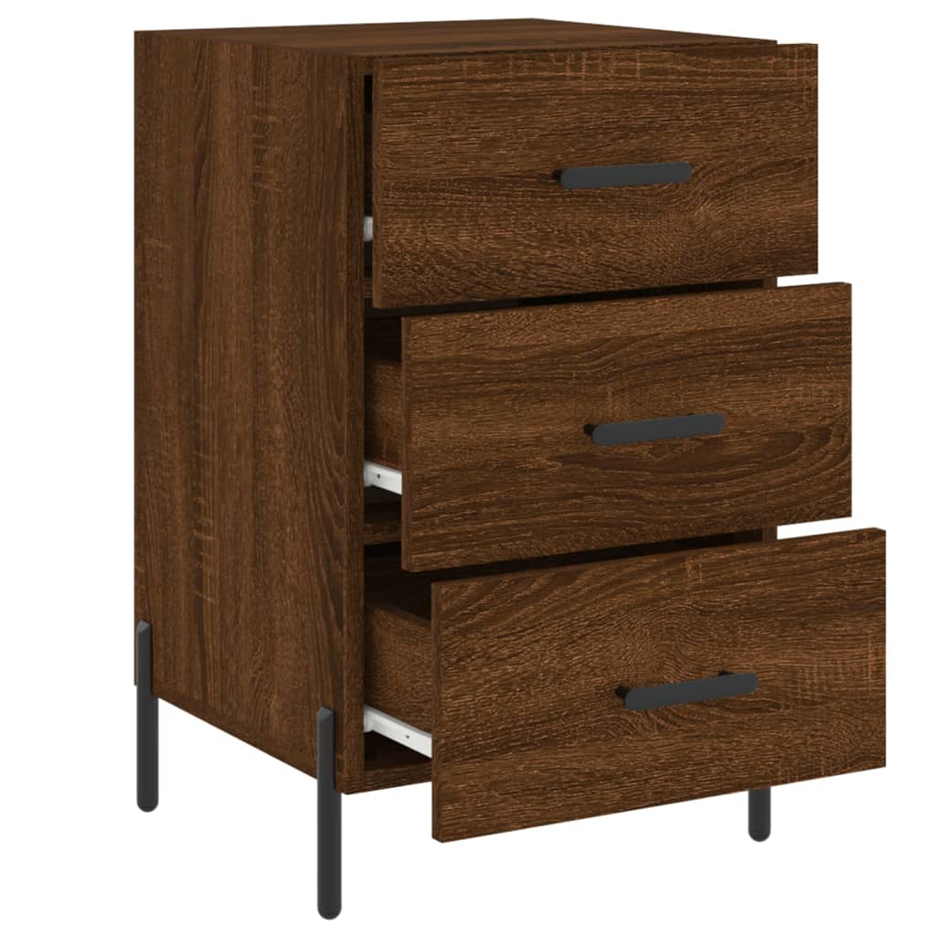 Nachttisch Braun Eichen-Optik 40x40x66 cm Holzwerkstoff